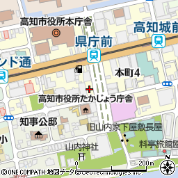 トラストパーク高知本町駐車場周辺の地図