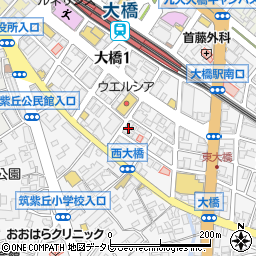 お好み焼かな川 大橋店周辺の地図