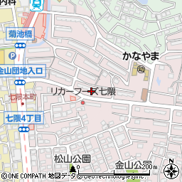 福岡県福岡市城南区金山団地14周辺の地図