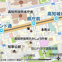 日本生命保険相互会社　ライフプラザ高知・ご来店窓口周辺の地図