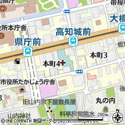 シャンゼ美容室　ザクラウンパレス新阪急高知店周辺の地図