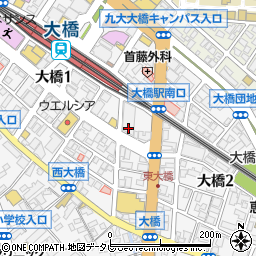 福岡銀行大橋支店周辺の地図