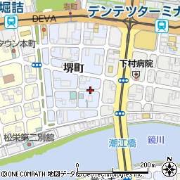 高知県高知市堺町周辺の地図