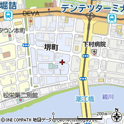 高知県高知市堺町周辺の地図
