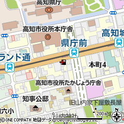 カースタレンタカー高知県庁前店周辺の地図