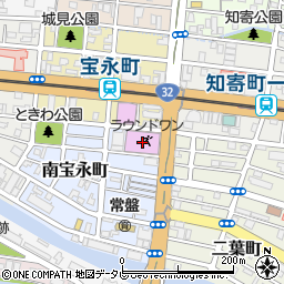 ラウンドワン高知店周辺の地図