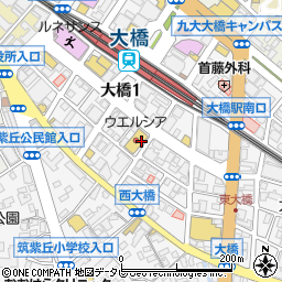 ウエルシア　薬局福岡大橋店周辺の地図