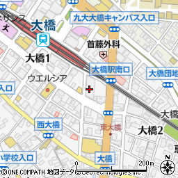 福岡銀行大橋支店周辺の地図