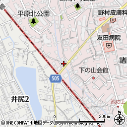 福岡県福岡市博多区諸岡3丁目33-25周辺の地図