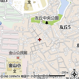 福岡県福岡市城南区友丘5丁目21周辺の地図