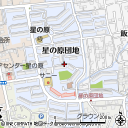 福岡県福岡市早良区星の原団地周辺の地図