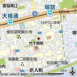 竹下病院周辺の地図