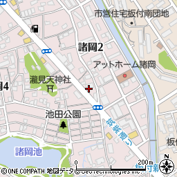 オリックスレンタカー筑紫通り諸岡店周辺の地図