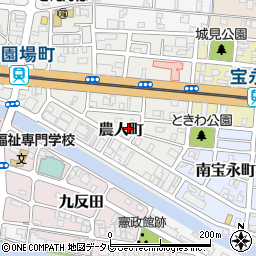 高知県高知市農人町周辺の地図