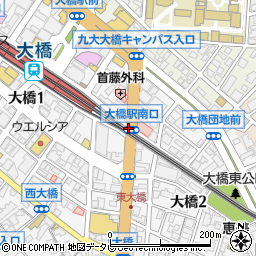 大橋駅南口周辺の地図