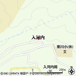 高知県安芸市入河内周辺の地図