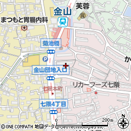 福岡県福岡市城南区金山団地2周辺の地図