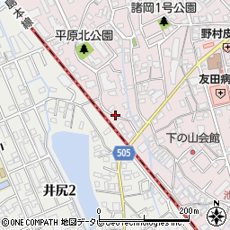 福岡県福岡市博多区諸岡3丁目33-35周辺の地図