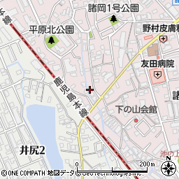 福岡県福岡市博多区諸岡3丁目33-22周辺の地図