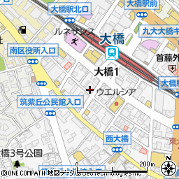 カラオケまねきねこ　西鉄大橋西口店周辺の地図