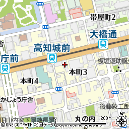 高知新聞観光周辺の地図
