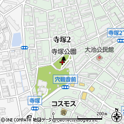 寺塚公園周辺の地図