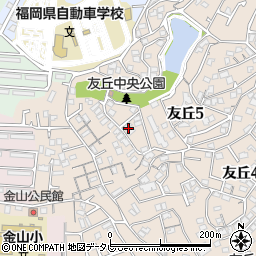 福岡県福岡市城南区友丘5丁目16-16周辺の地図