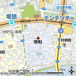 おクルマパークダイセイ堺町第２駐車場周辺の地図