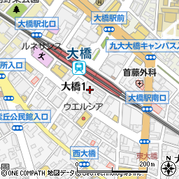 大橋西田ビル周辺の地図