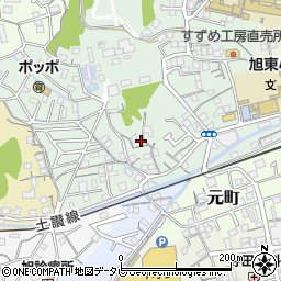 高知県高知市旭天神町周辺の地図