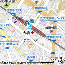 西日本シティ銀行西鉄大橋駅前 ＡＴＭ周辺の地図