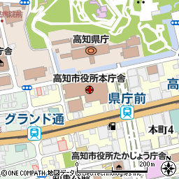 〒780-0000 高知県高知市（以下に掲載がない場合）の地図