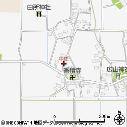 中庄周辺の地図