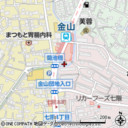 福岡金山団地郵便局周辺の地図