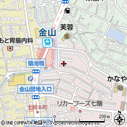 福岡県福岡市城南区金山団地8周辺の地図