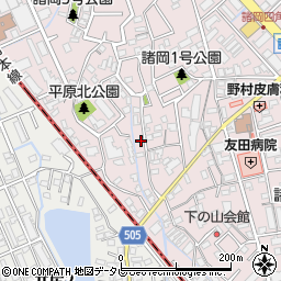 福岡県福岡市博多区諸岡3丁目33-15周辺の地図