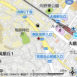 サイクルショップ・カイト　大橋店周辺の地図