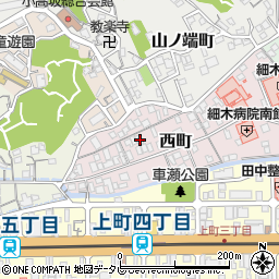 高知県高知市西町周辺の地図