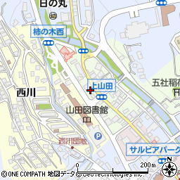 山田図書館周辺の地図