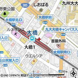 大橋駅降車場周辺の地図