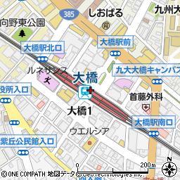 福岡金文堂大橋駅店周辺の地図