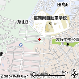 福岡県福岡市城南区茶山3丁目27周辺の地図