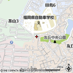 福岡県福岡市城南区茶山3丁目28周辺の地図