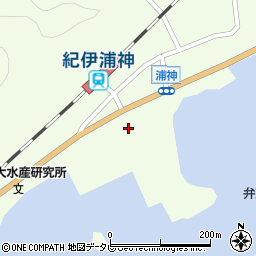 和歌山県東牟婁郡那智勝浦町浦神321周辺の地図