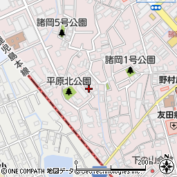 福岡県福岡市博多区諸岡3丁目33-56周辺の地図