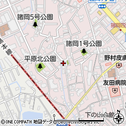 福岡県福岡市博多区諸岡3丁目33-6周辺の地図