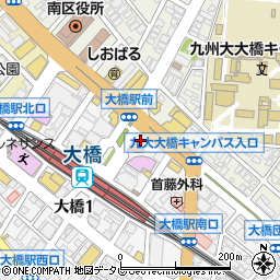 トヨタレンタリース福岡大橋駅前店周辺の地図