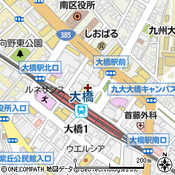 株式会社西日本シティ銀行　本店ローン福岡南営業室周辺の地図