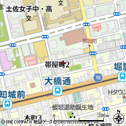韓サム食堂 高知店周辺の地図