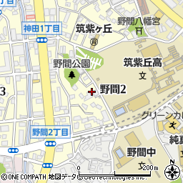 福岡県福岡市南区野間2丁目周辺の地図